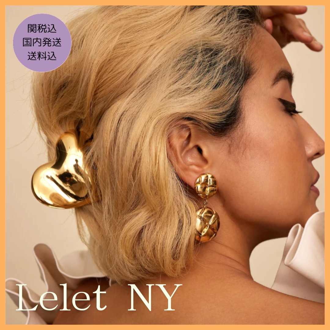 【LELET NY】ヘアークリップ ビッグハート ゴールド 髪留め