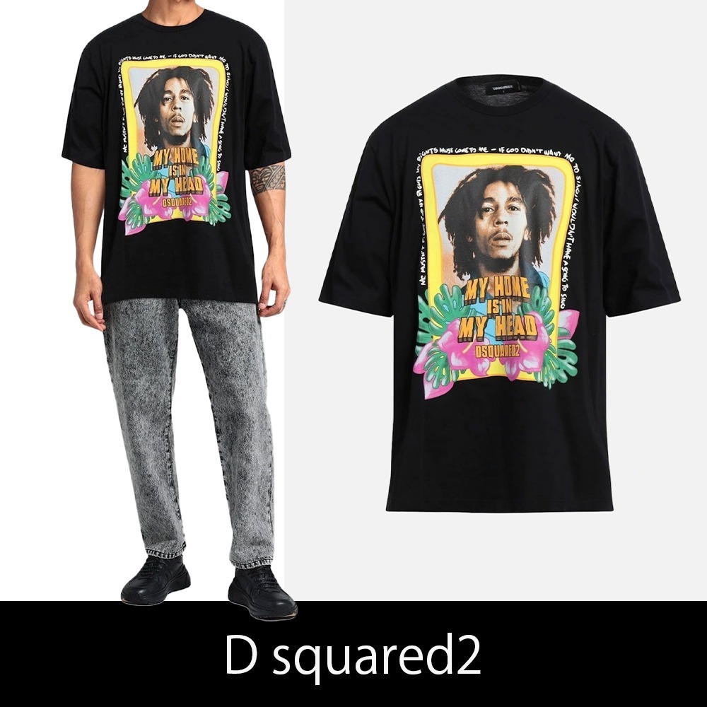 D squared2★ ロゴ ブラック Tシャツ★送関込