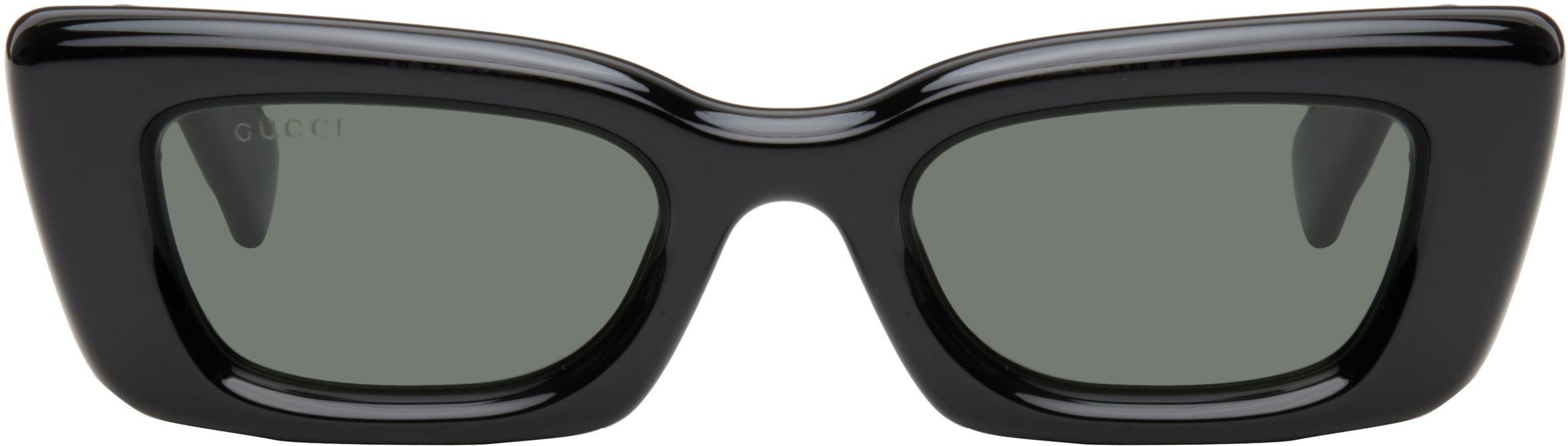 GUCCI ブラック GG Big Cat Eye サングラス