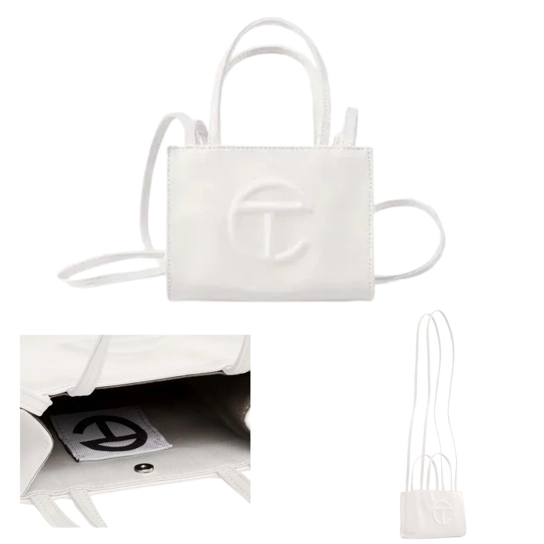 大人気★Telfar Shopping Bag Small White ビーガンレザー