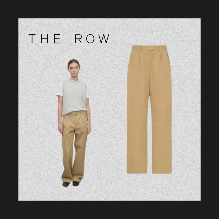 THE ROW Alfidisコットンカシミア パンツ 8884W3670BEI