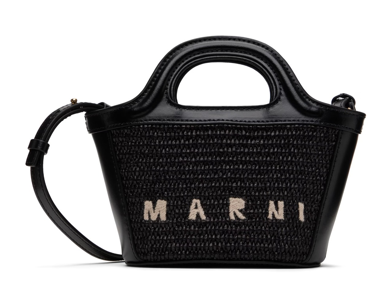 Marni ブラック マイクロ Tropicalia トートバッグ
