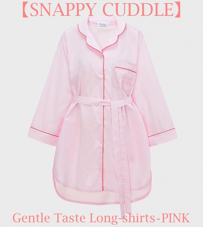 【SNAPPY CUDDLE】 Gentle Taste Long-shirts‐PINK