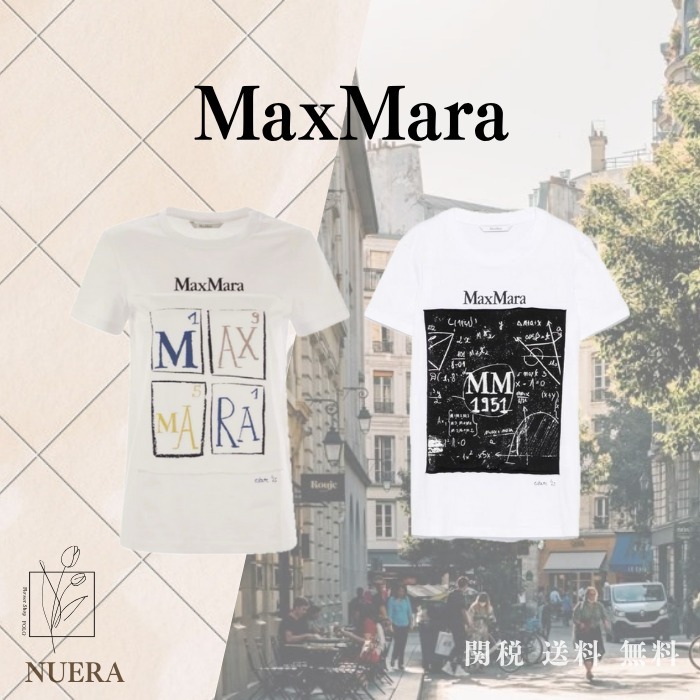 MAX MARA◆ COLIBRI プリント コットン Tシャツ 半袖