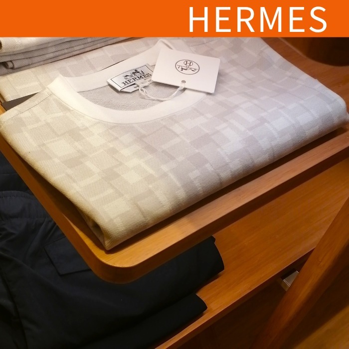 HERMES エルメス Tシャツ ホワイト Calques en H