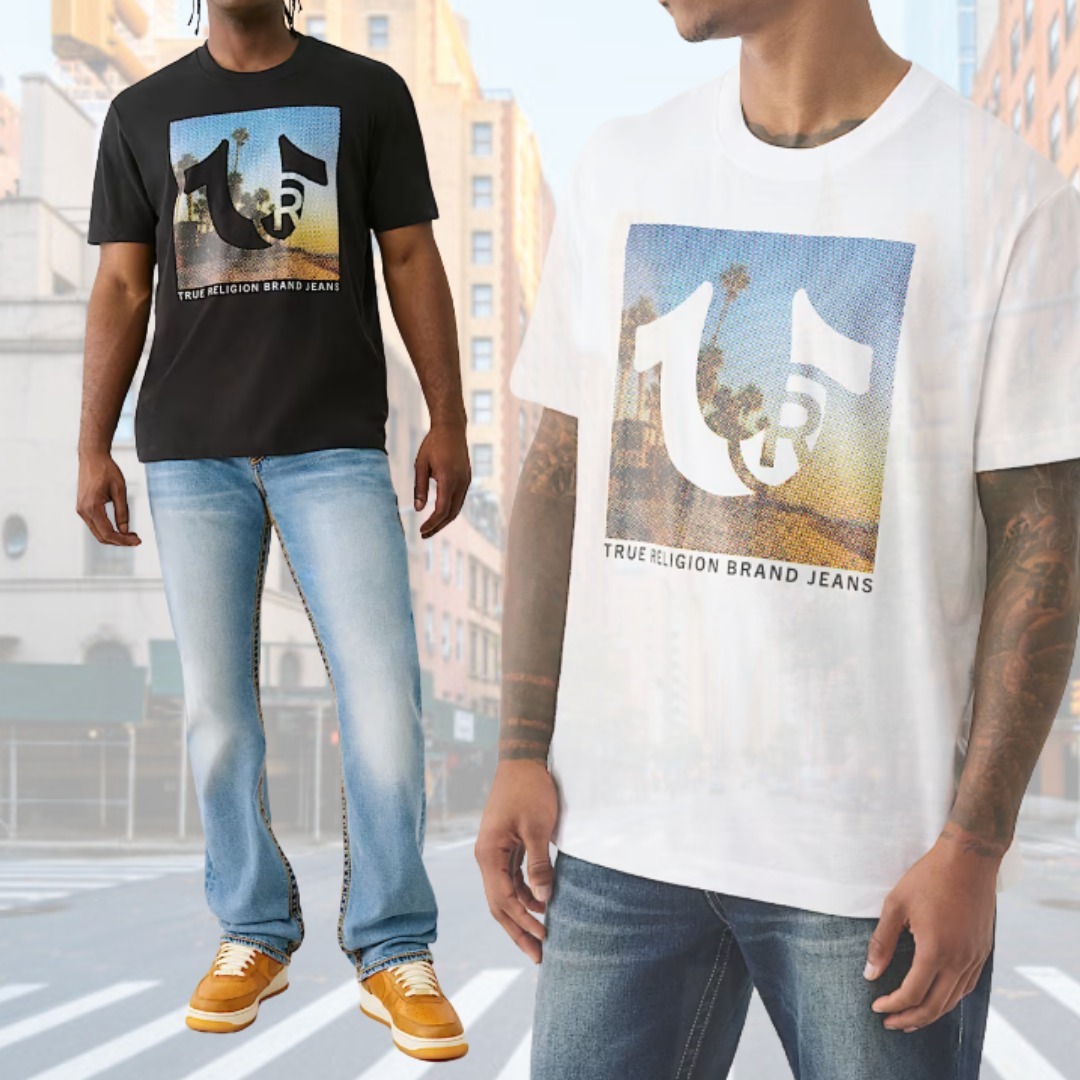 TRUE RELIGION ☆【注目】 大胆なグラフィックデザイン Tシャツ
