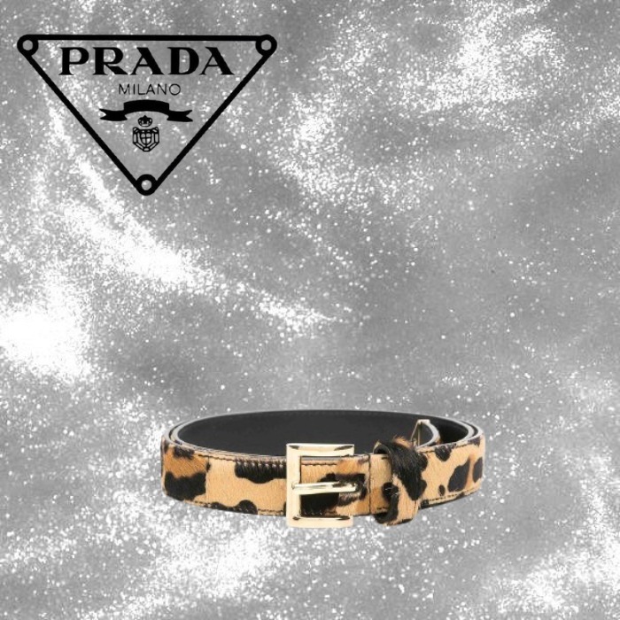 【PRADA】プラダ 2025ss レオパード ベルト ベージュ