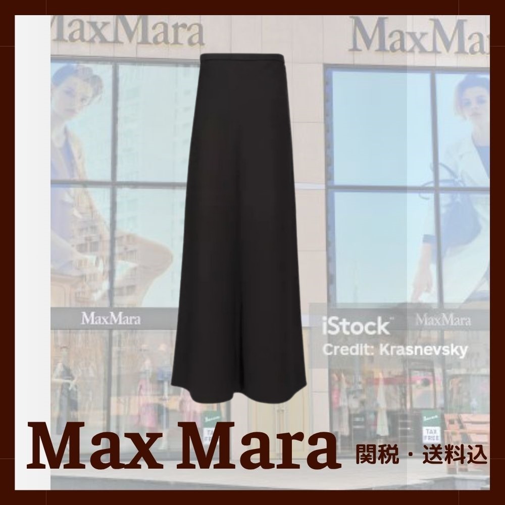 新作☆【Max Mara】ロングビスコーススカート