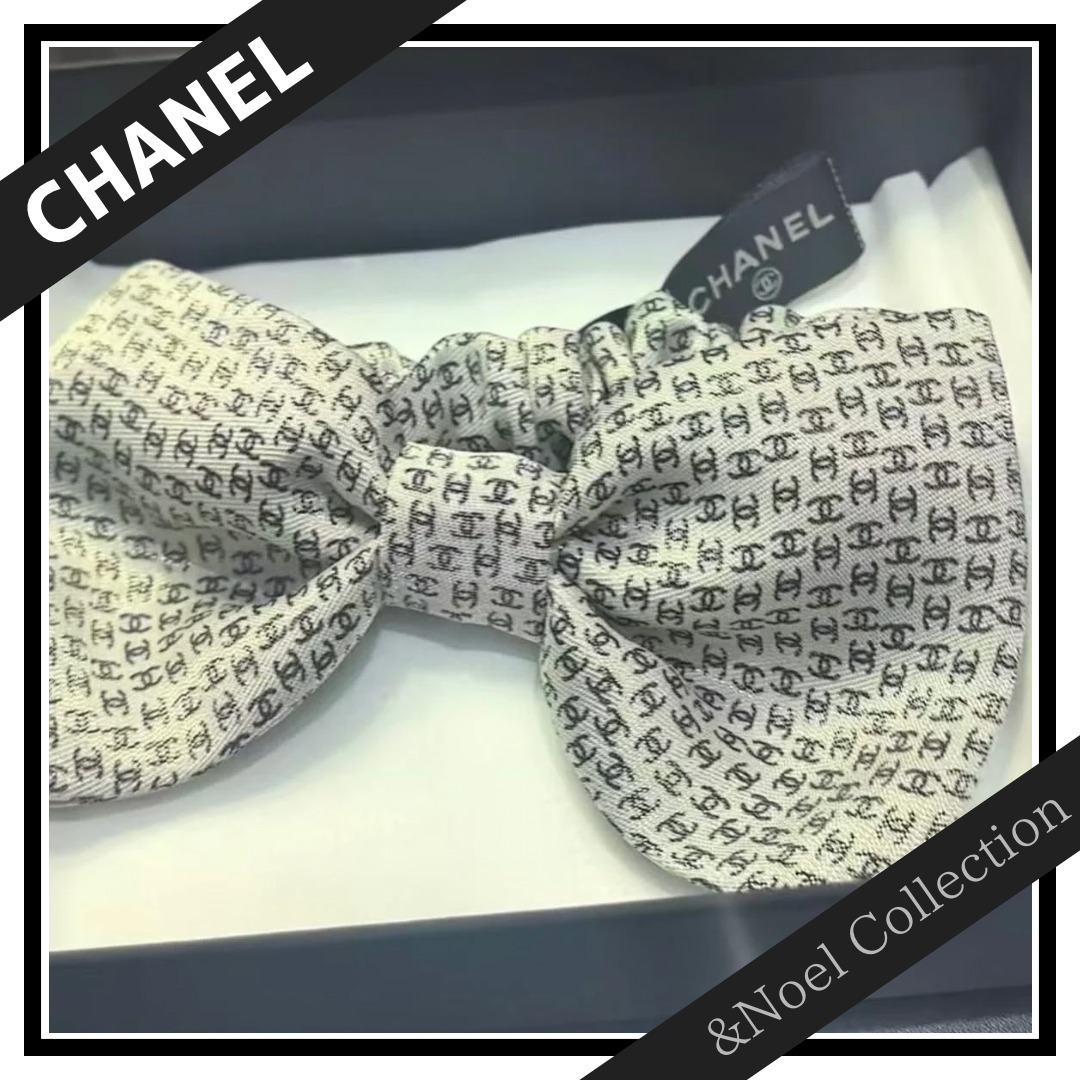 【25A♢CCロゴたくさん】CHANEL *リボンシュシュ
