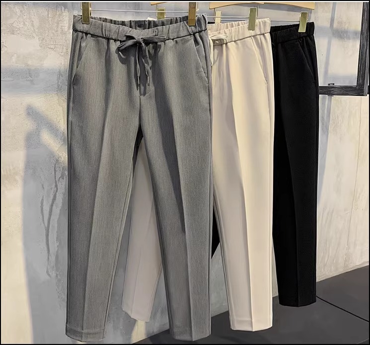 綺麗め 無地 テーパード カジュアルパンツ ストレッチ 春夏