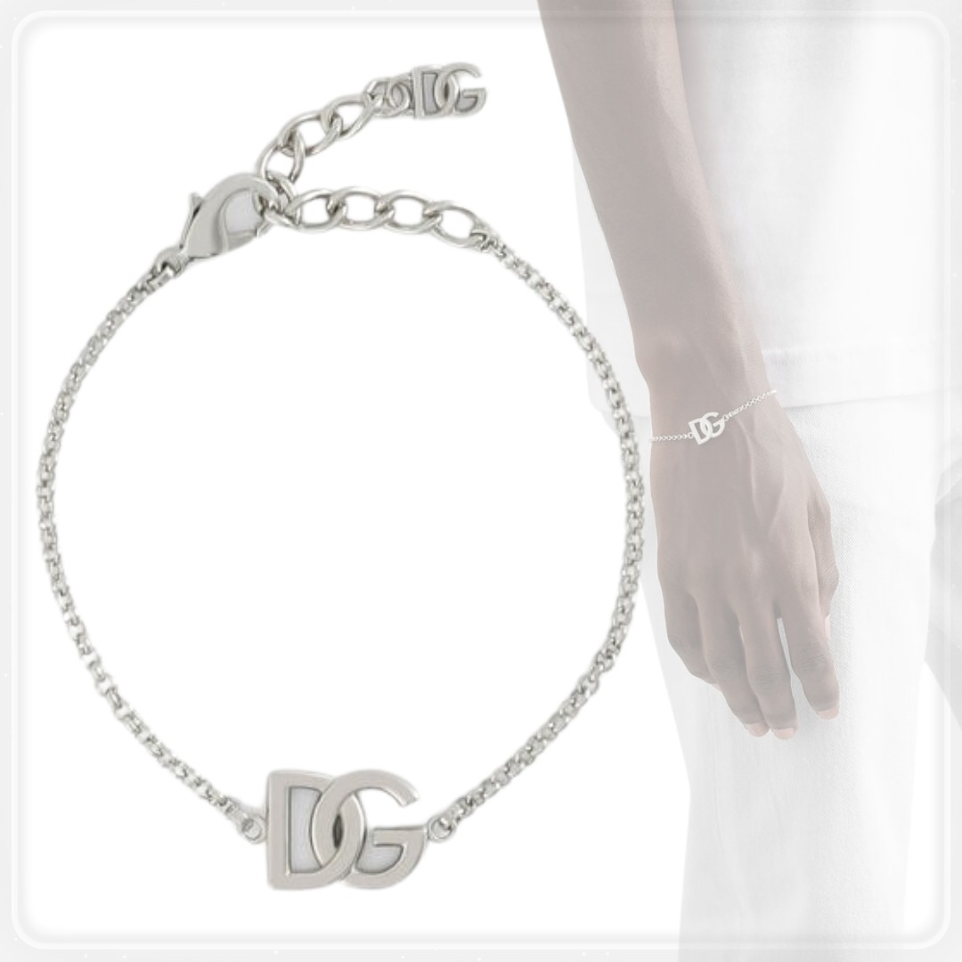 【DOLCE&GABBANA】チェーンブレスレット DGロゴ ニッケルフリー