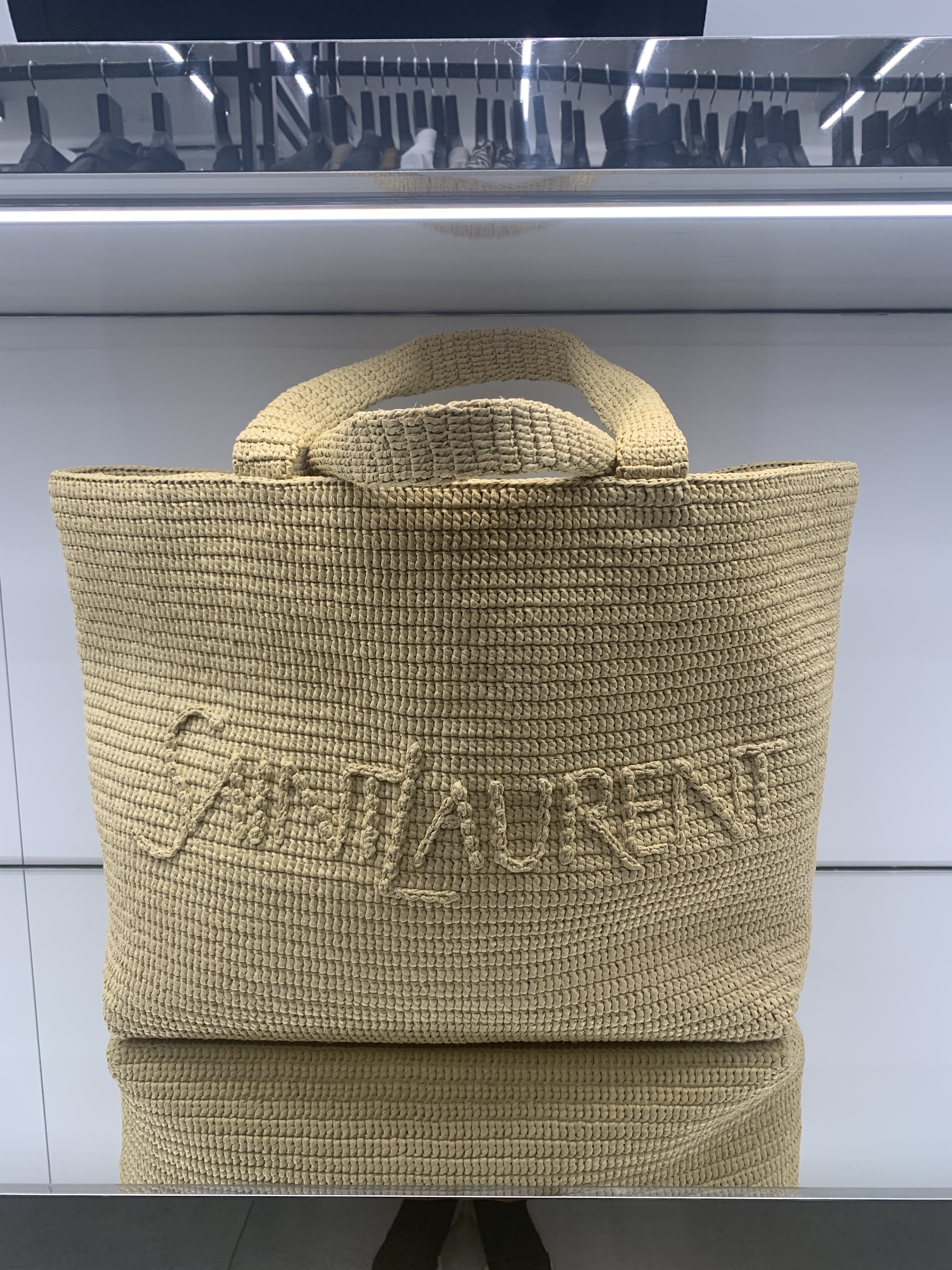 YSL ラフィアトートバック 776763