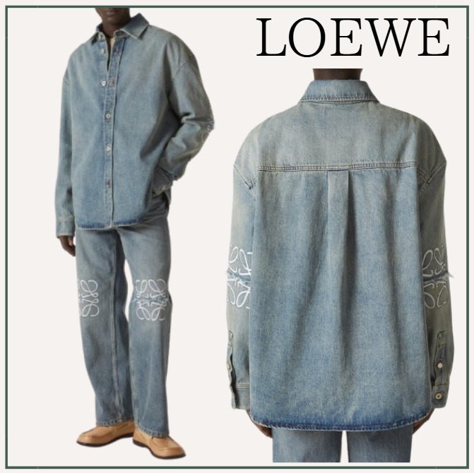 【人気デザイン】LOEWE / デニム アナグラム オーバーシャツ