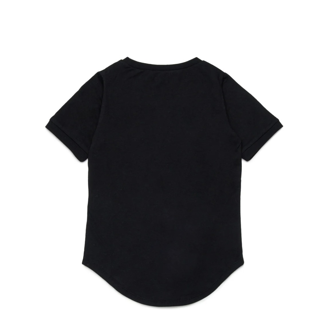 《大人もOK!》 \"N°21 \" ラウンドカット ロゴ コットン Tシャツ