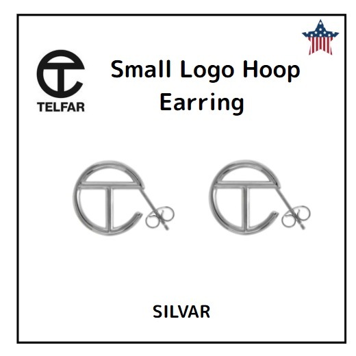 【日本未入荷】Small Logo Hoop Earring Silver  テルファー