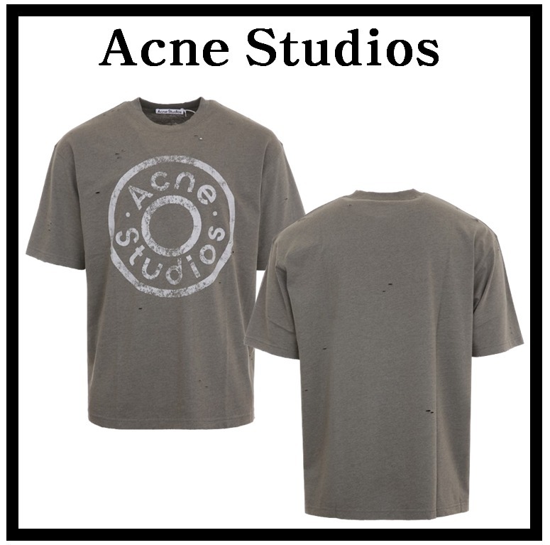 ★関税込★Acne Studios★ロゴプリント クルーネック Tシャツ★