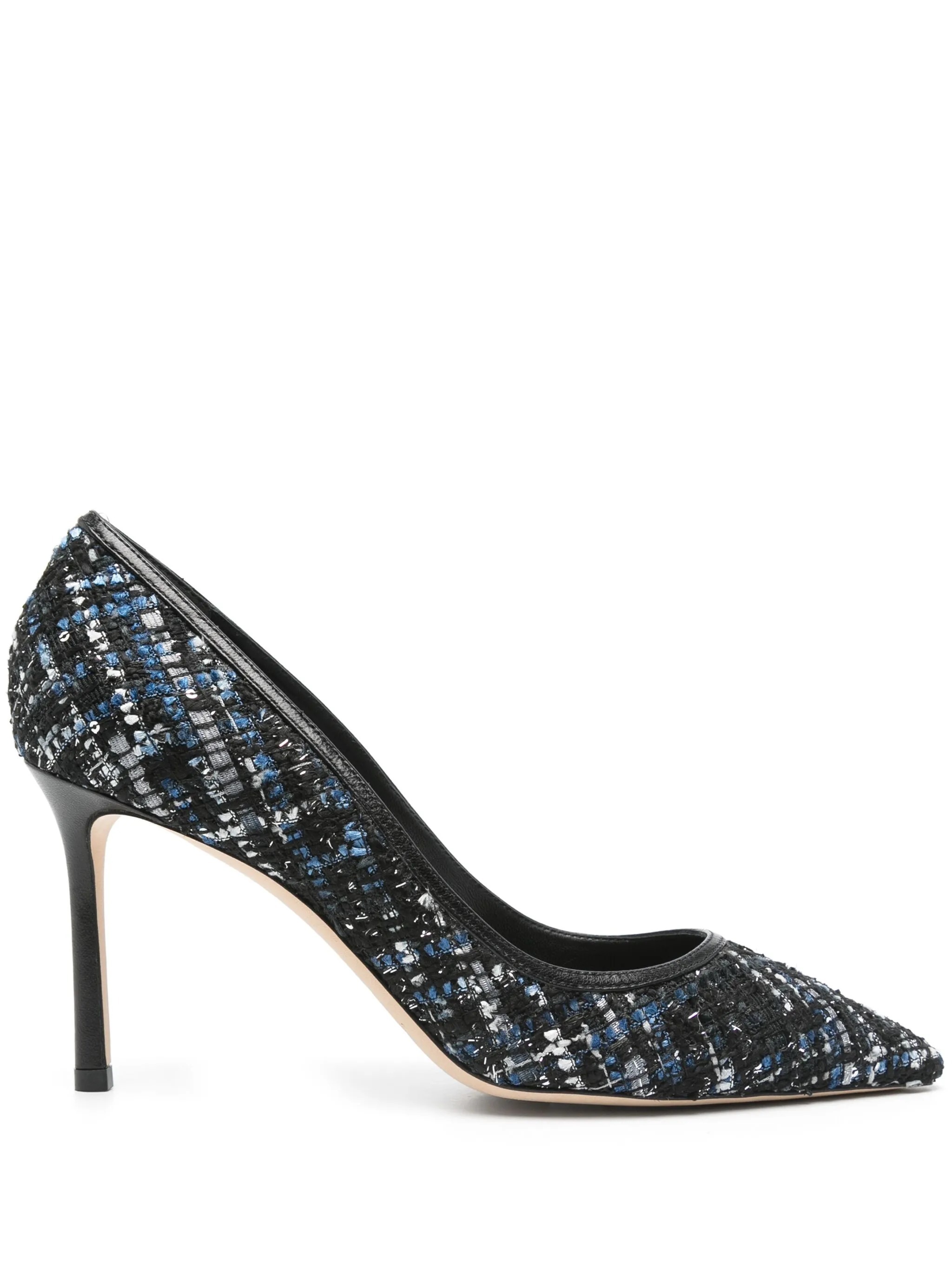 JIMMY CHOO ROMY85MTDBLACKMIX 関税送料込