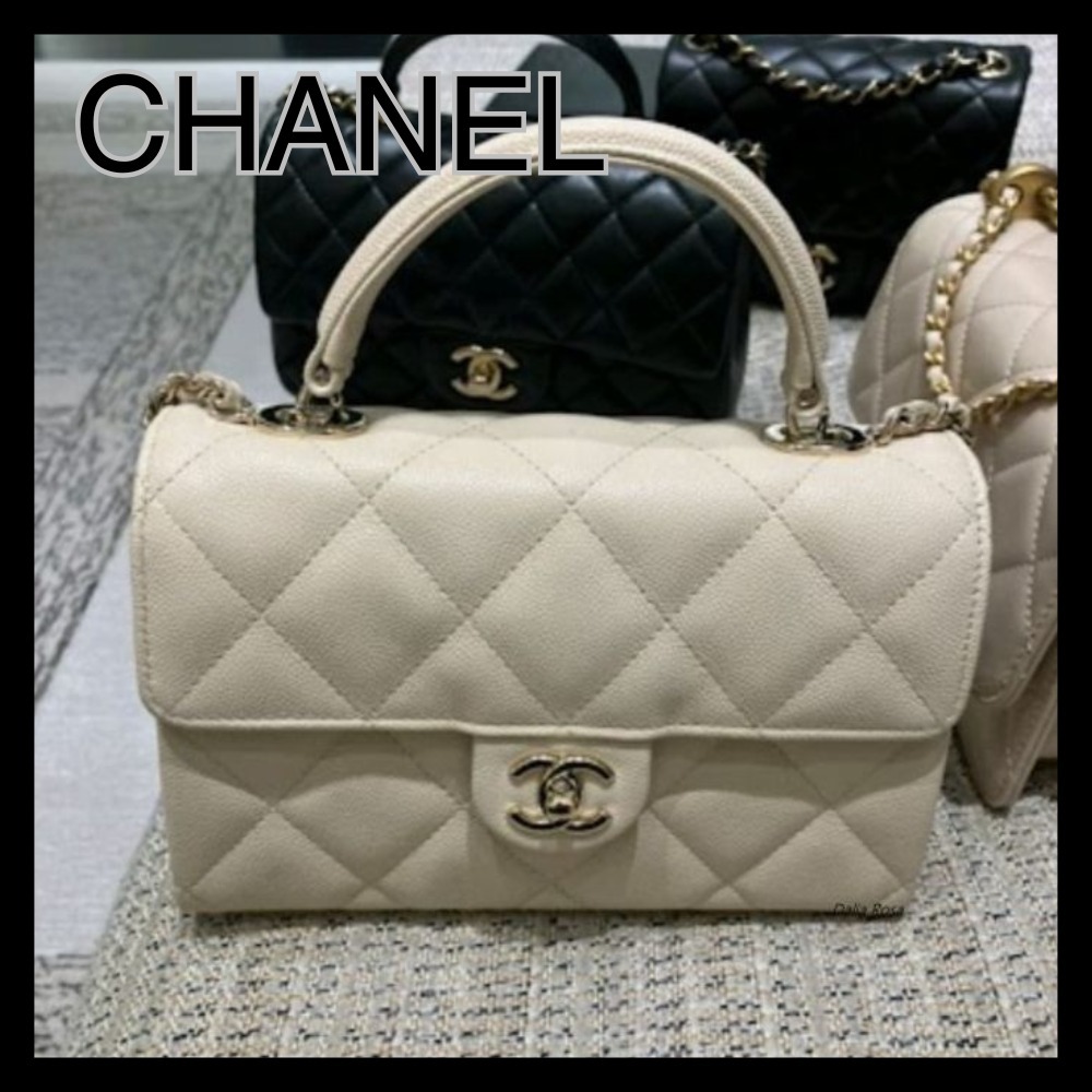 【永遠のアイコンバッグ】CHANEL トップハンドルバッグ キャビア