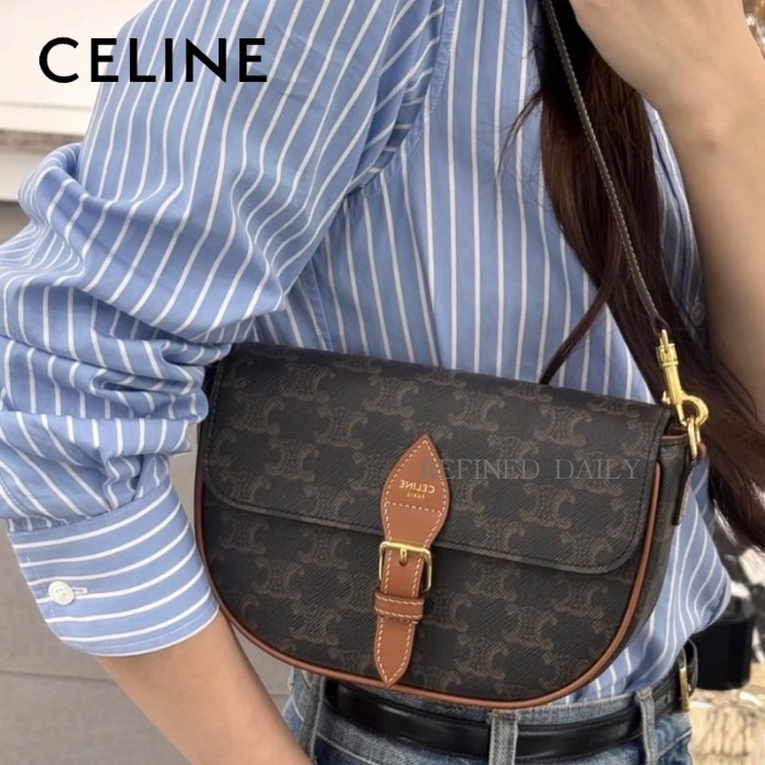 上品シルエット◎【CELINE】フォルコ ショルダー バッグ