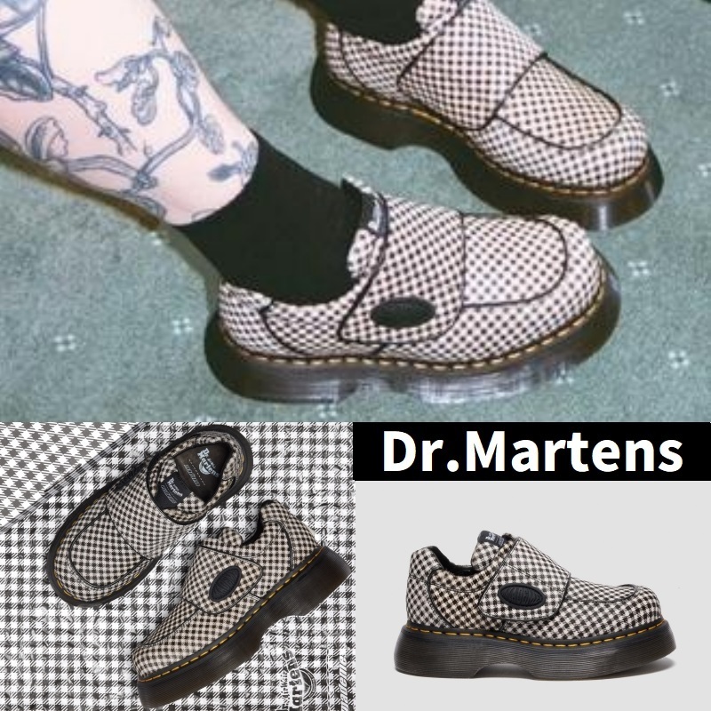 [Dr Martens x MADEME BUZZ] コラボ 厚底★BLACK+WHITE CHECK