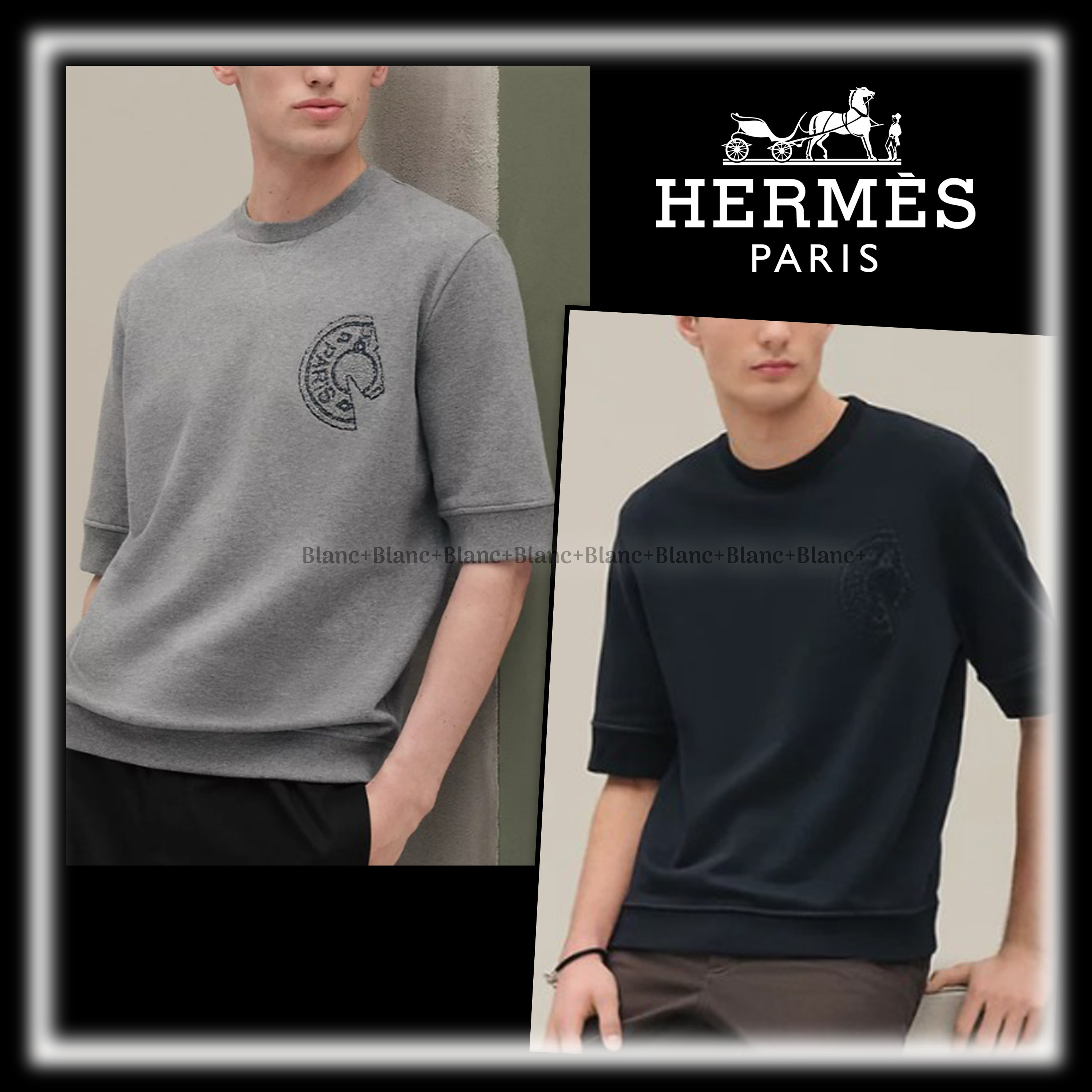 控えめに映える品格【HERMES】ラウンドネックTシャツ