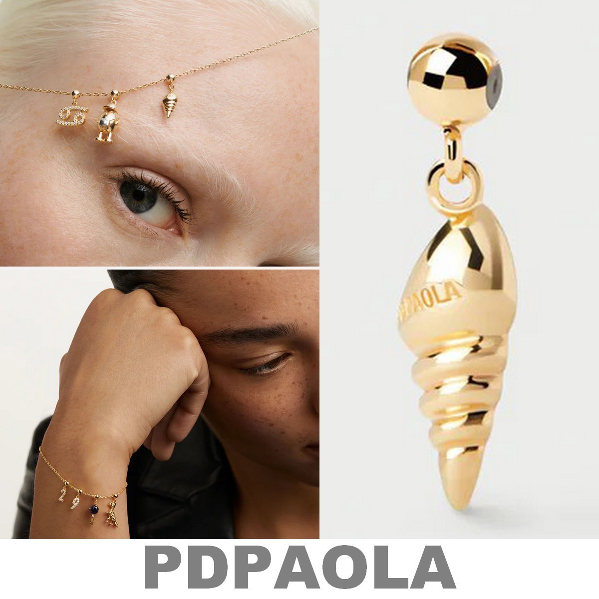【SALE】限定シェル◆PDPAOLA 巻き貝型チャームブレスレット◆GD