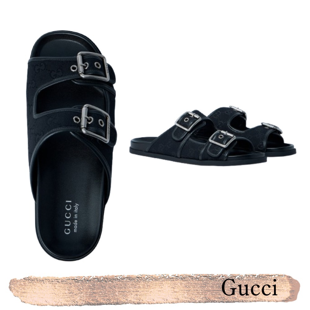 Gucci☆関税込☆バックル付きGGスライドサンダル