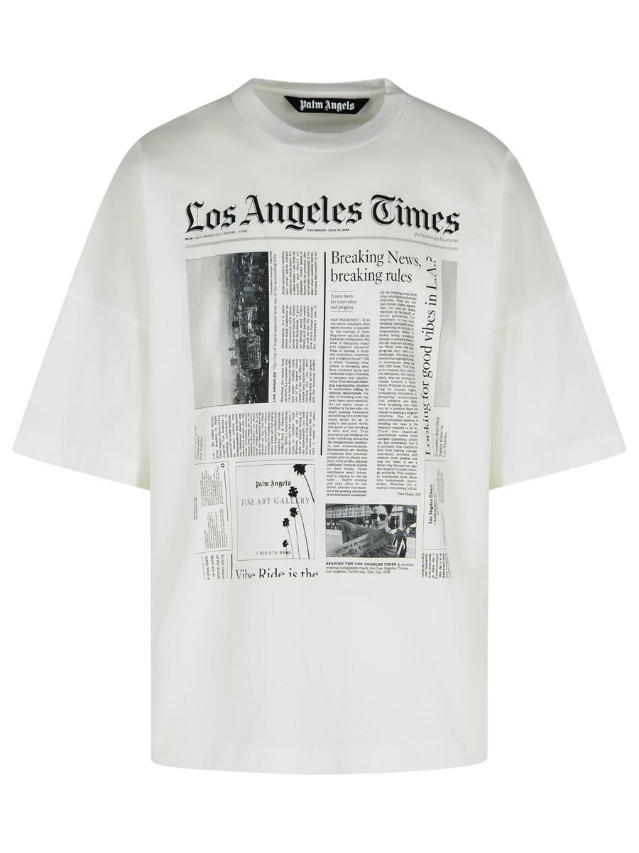【関税＆送料込み】Palm Angels 'Paxlatime News' White Cotto