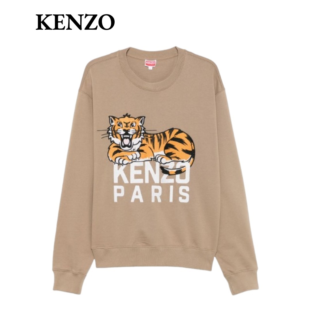 【VIP価格】KENZO コットン ハッピータイガー スェットシャツ