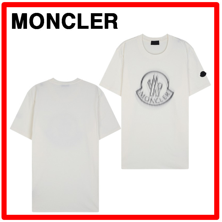 ★韓国の人気★【MONCLER】★ロゴプリント コットン 半袖Tシャツ