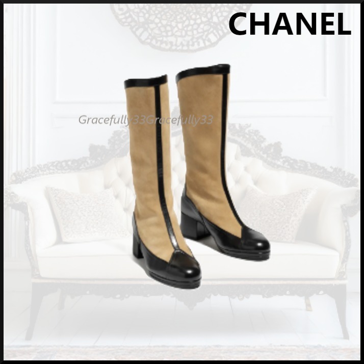【CHANEL】25A ツートンカラーハイブーツ