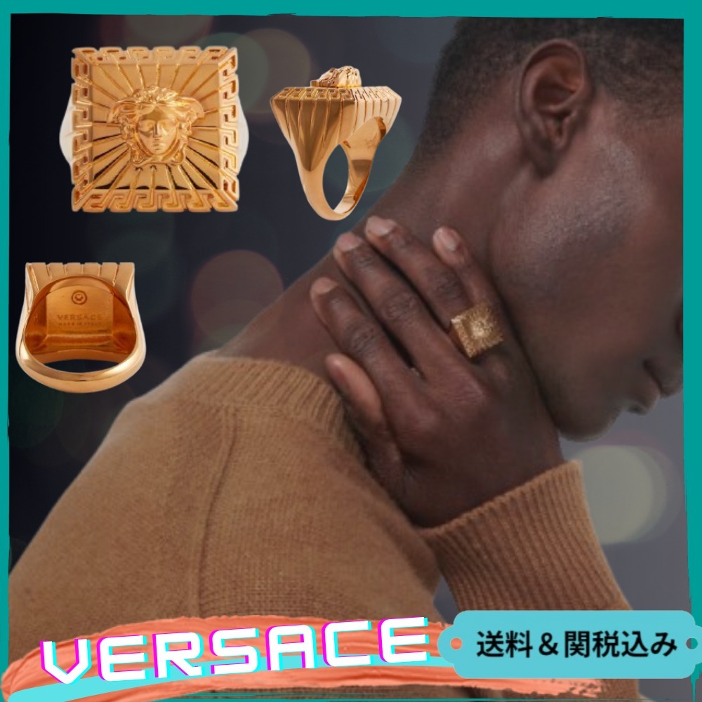 【Versace】Medusa square ring