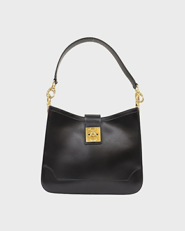 CELINE ガンチーニ金具レザーハンドバッグ