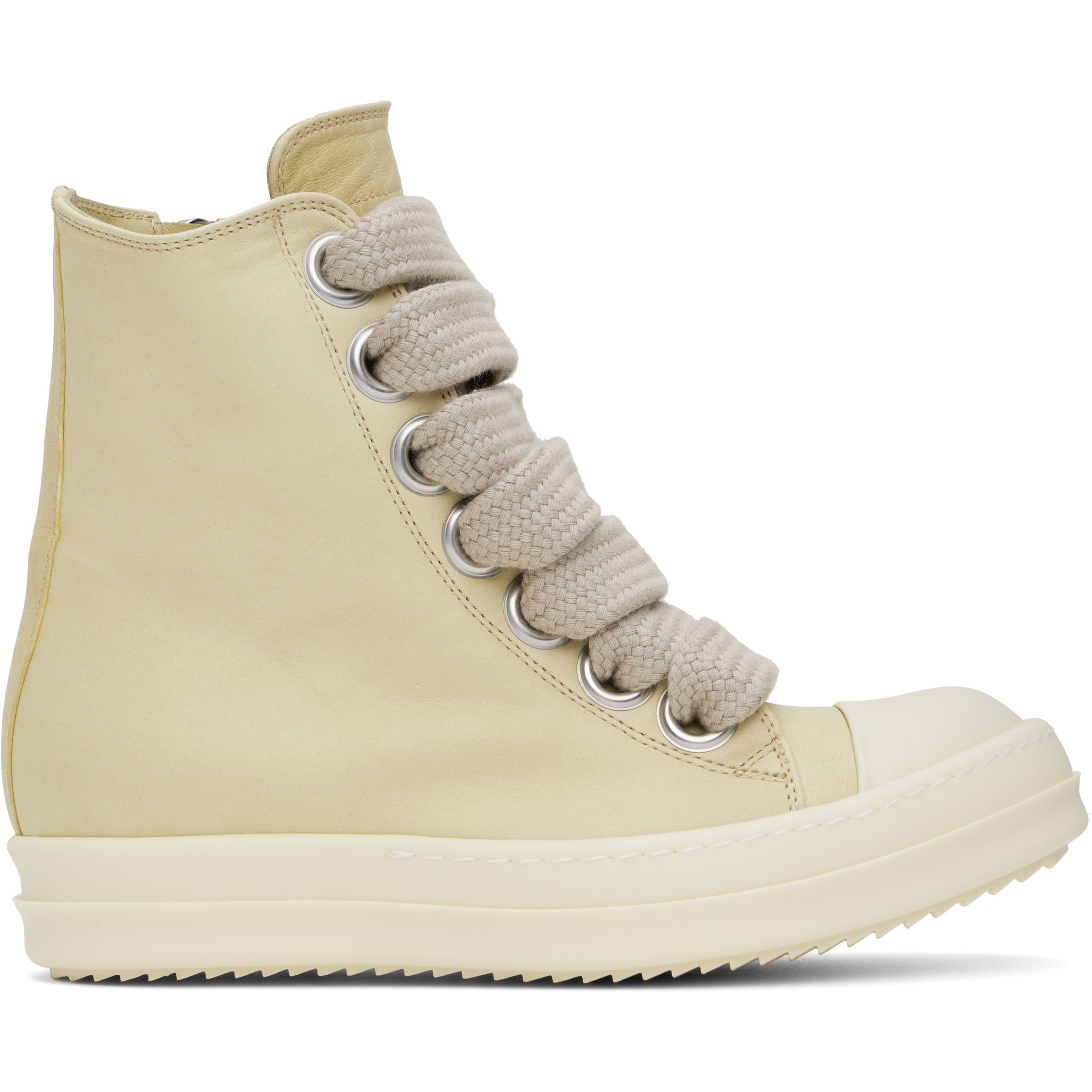 【正規品】Rick Owens ベージュ Jumbolace ハイカットスニーカー