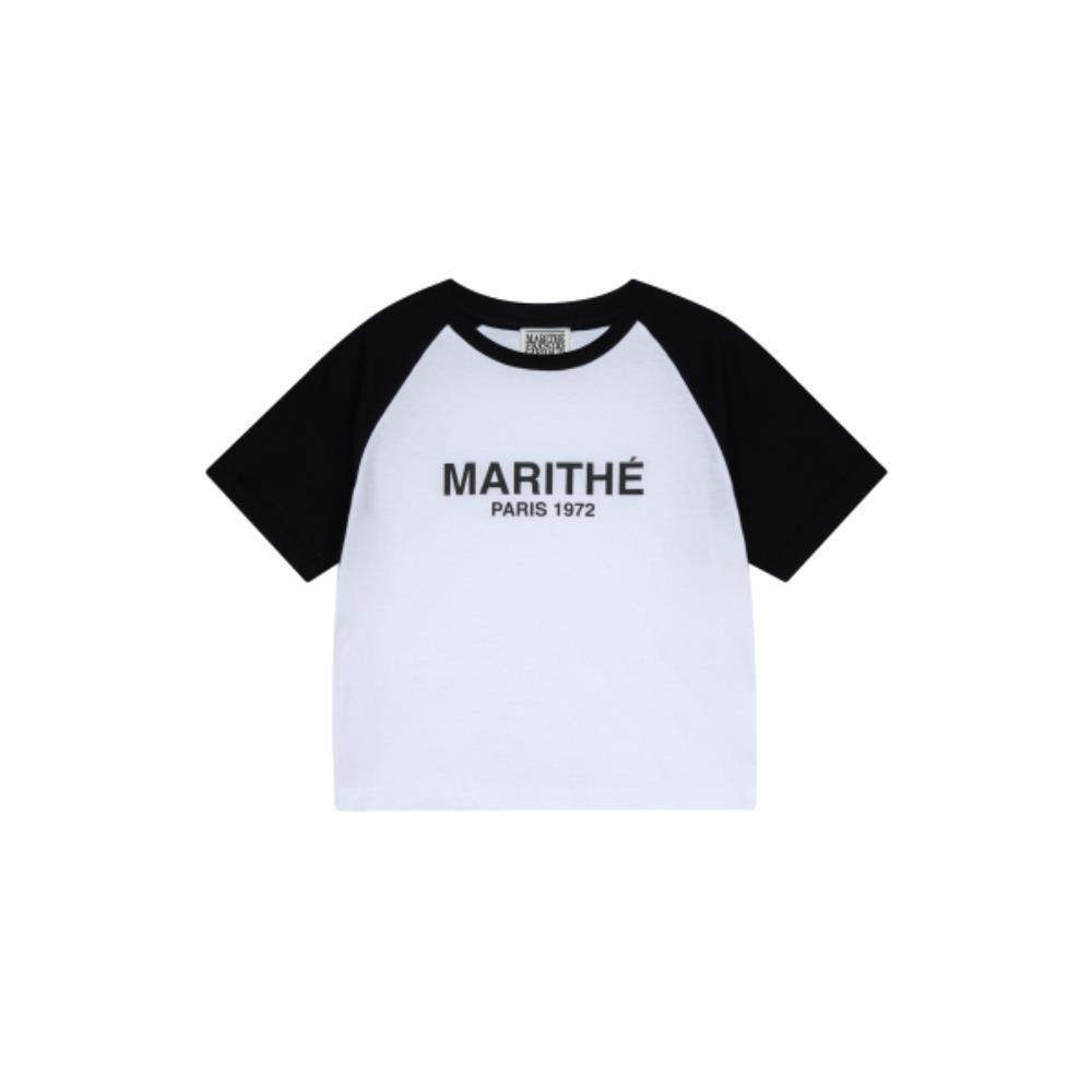 ★Marithe + Francois Girbaud★ W RAGLAN REGULAR LOGO TEE bla