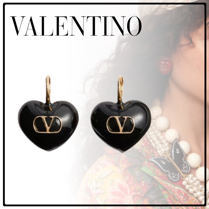 【Valentino】クール ロイヤル メタル x エナメル イヤリング