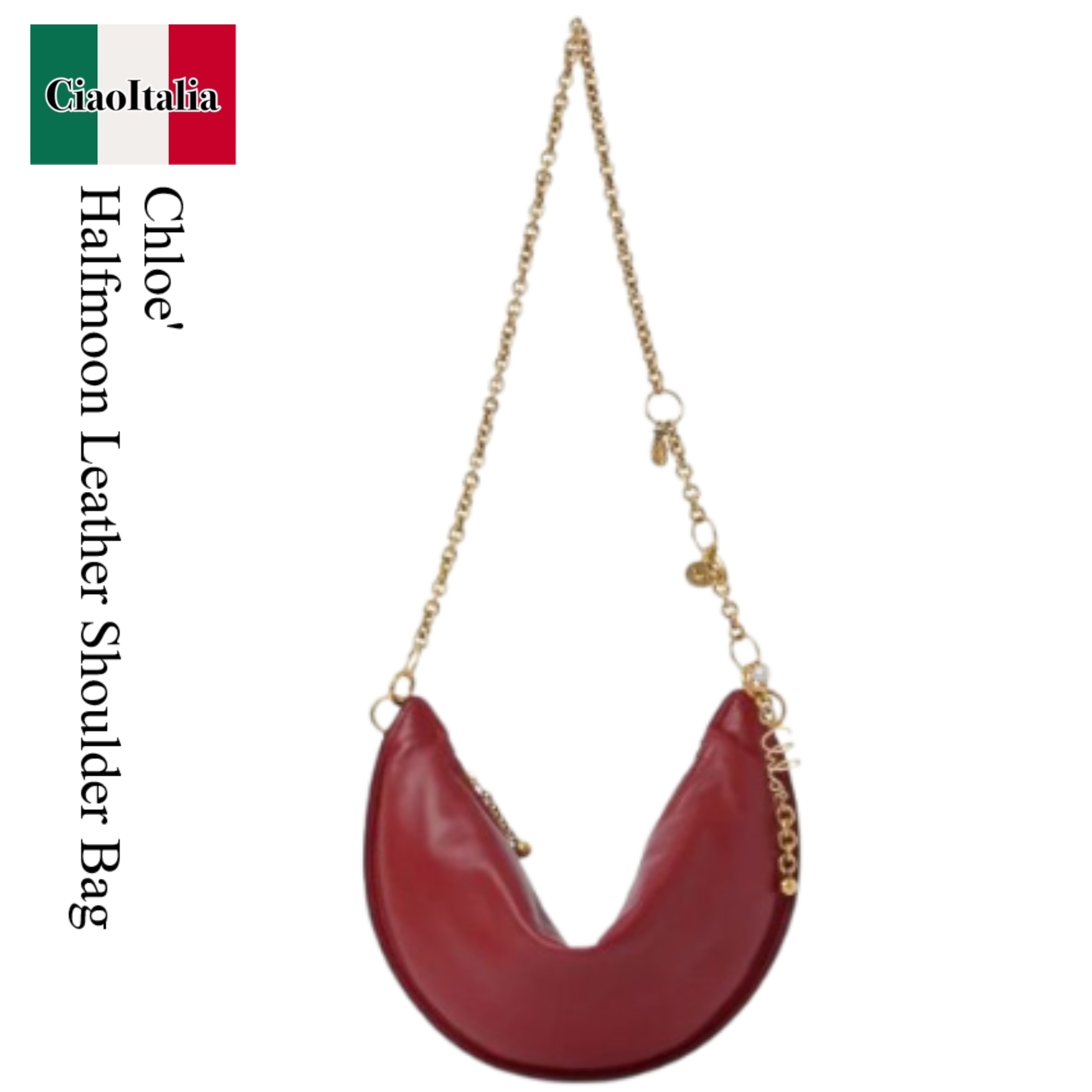ショルダーバッグ・ポシェット Chloe' Halfmoon Leather Shoulder Bag
