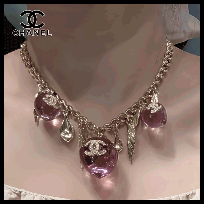 【大人かわいい☆ピンクがポイント☆】CHANEL ネックレス CCロゴ