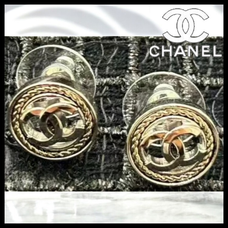 【ロゴが可愛い♡】CHANEL ピアス