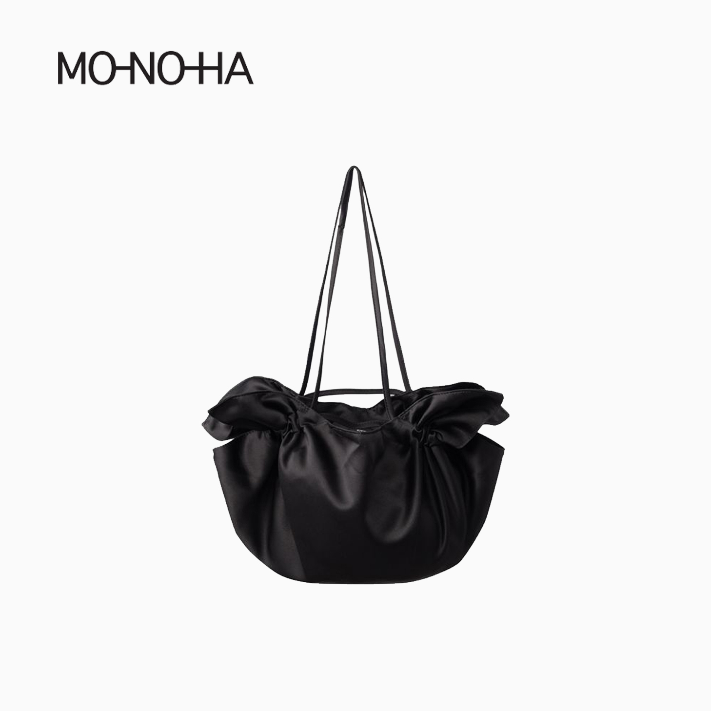トートバッグ MONOHA : 25SS / Leaf mini tote bag (Black)