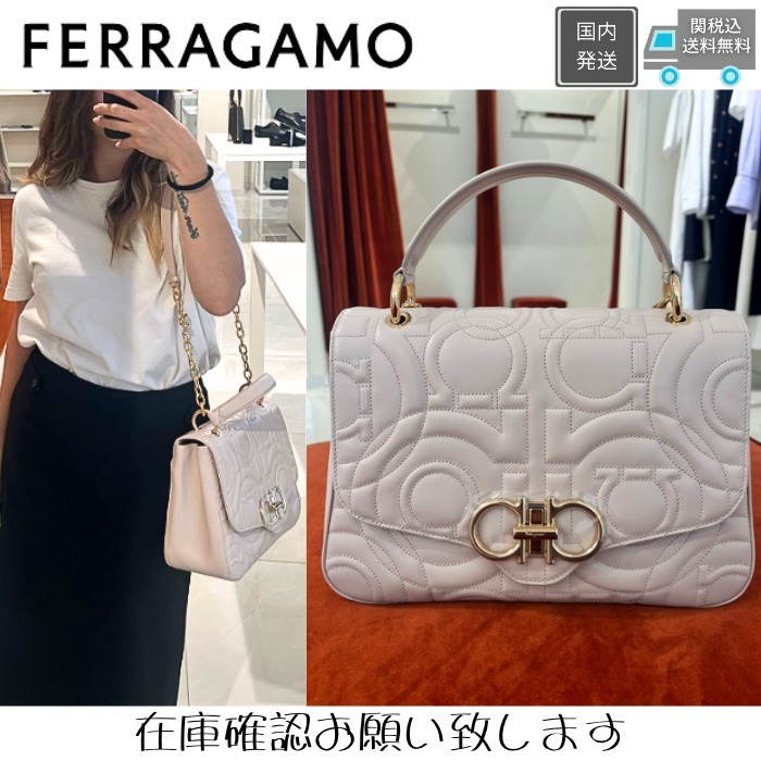 SALE♪関税込【FERRAGAMO】ガンチーニ キルティングバッグ