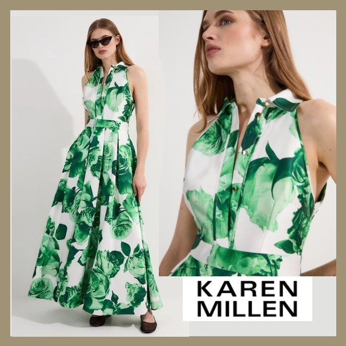 Karen Millen ローズ プリント ゴージャス ドレス