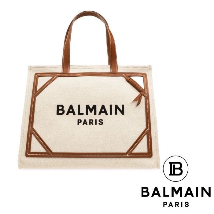 Balmain☆VIP価格  B-Armyロゴ刺繍トップハンドルバッグ