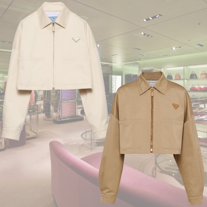 【25AW】新作 チノ ブルゾンジャケット ◆プラダ◆全2色 人気