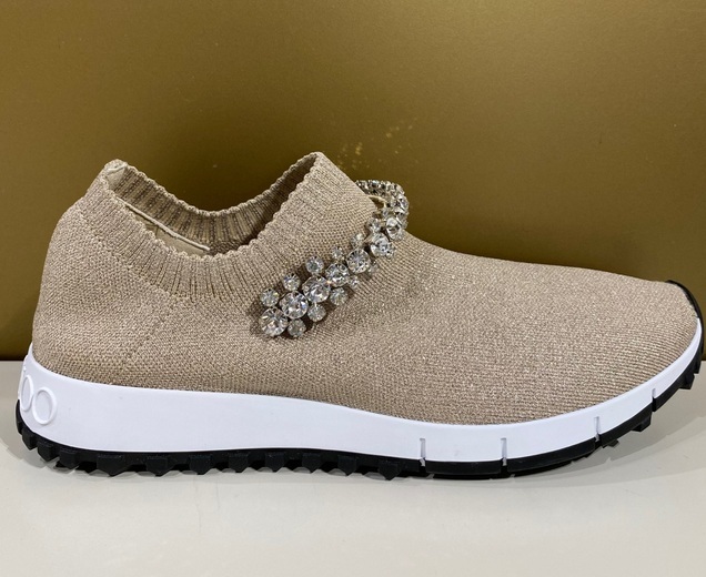 70%オフPセールJIMMY CHOO VERONA FABRIC SNEAKERS WITH CRYSTAL