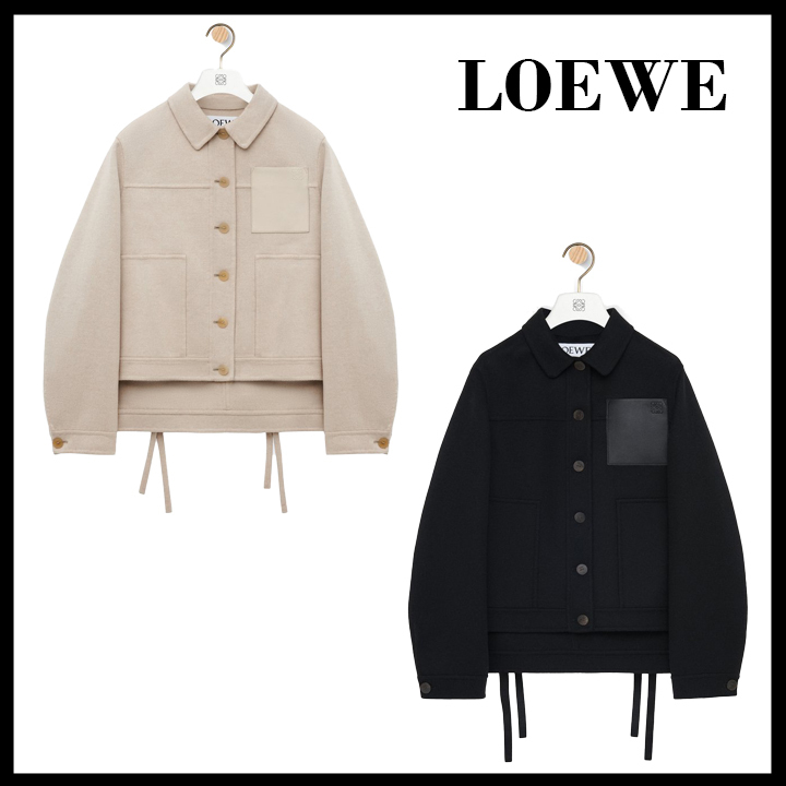 LOEWE 直営店ウールとカシミアのワークウェアジャケット