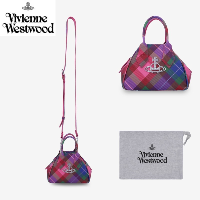 ★Vivienne Westwood★24FW★Mini Yasmin Tote Bag Candy Tartan