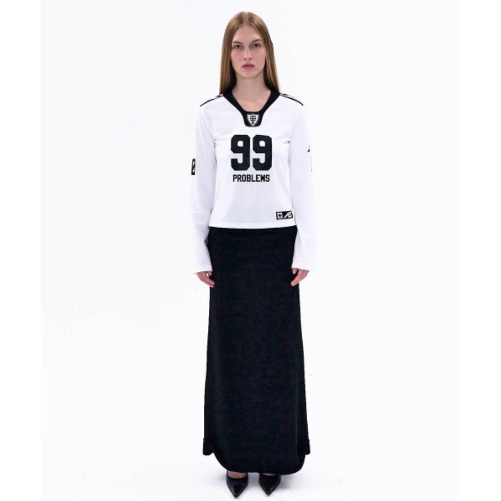 ◆2000Archives◆ ARCHIVES APPLIQUE MAXI SKIRT BLACK 2A24FWSK