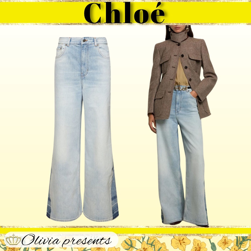 【Chloe】ハイウエストコットンデニムジーンズ
