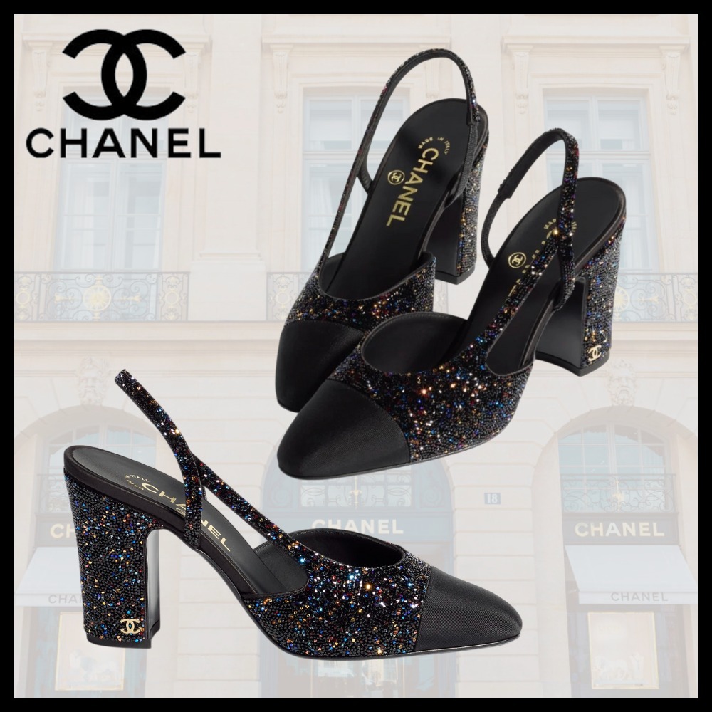 【煌めく足元へ♪】CHANEL スリングバック シューズ